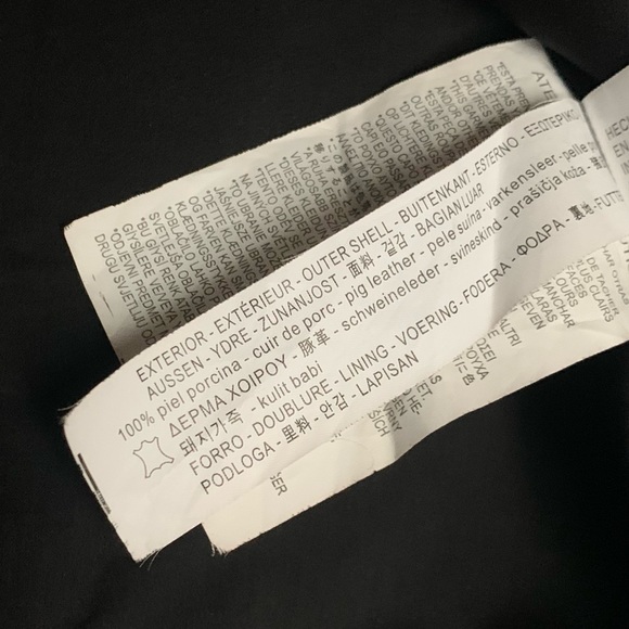 Zara Genuine Leather Suede Floral Embroidery O-Ring Zip-Up Skirt XS - Picture 4 of 4